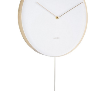 שעון קיר - פנדולום לבן וזהב